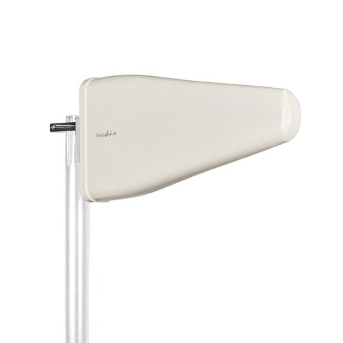 Nedis ANOR5G10WT kültéri GSM antenna, DVB-T/T2, FM, VHF, UHF, 50km, 28dB, LTE/4G szűrő, IPX4, fehér