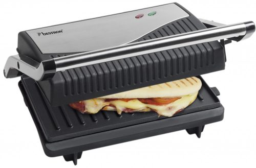 Bestron APG150 panini- és grillsütő, 750Watt, inox