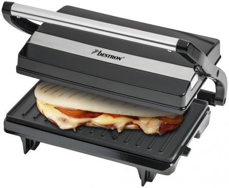 Bestron APM123Z Panini grill, 700W, Fekete-Ezüst