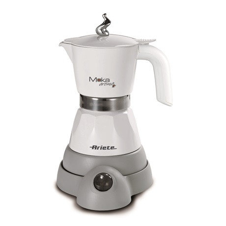 Ariete 1358W Moka Aroma elektromos kotyogós kávéfőző, 4 személyes, 400Watt, fehér -szürke