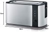 Severin AT2590 2 hosszú szeletes kenyérpirító, 1400Watt, inox