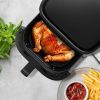 TESLA AirCook Q55 XL PRO multifunkciós digitális forró levegős sütő – fekete