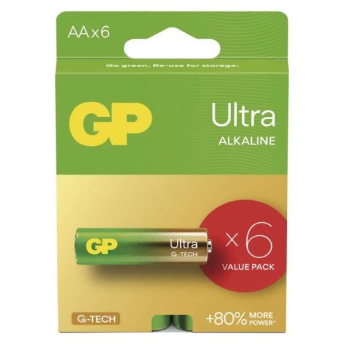 GP Batteries B0221V Ultra Alkáli AA/LR6 ceruza elem (6db/bliszter)