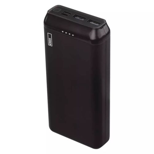 Emos B0527B ALPHA2 20 Powerbank, külső akkumulátor, 20000mAh, 10W, 2db USB, 1db USB-C, fekete