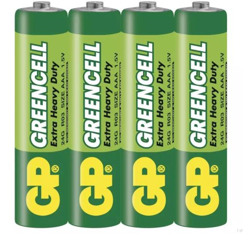 GP Batteries B12104 Greencell AAA/R03 cink-klorid mikro ceruza elem (4db/fólia)