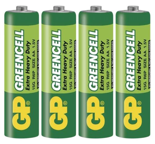 GP Batteries B1220 Greencell AA/LR06 cink-klorid ceruza elem (4db/fólia)