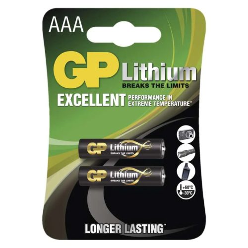 GP Batteries B15112 lítium mikro ceruza elem AAA/FR03 (2db/bliszter)
