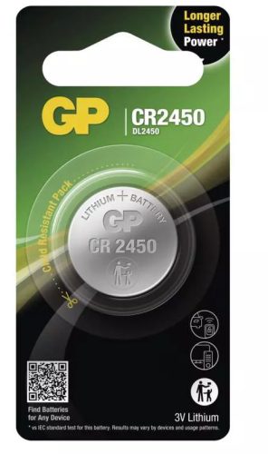 GP Batteries B15851 lítium gombelem CR2450/DL2450 (1db/bliszter)
