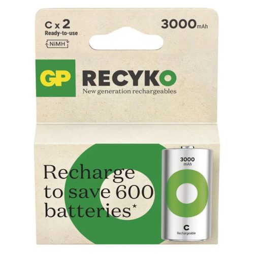 GP ReCyko B2533 3000mAh NiMH C/HR14 baby akkumulátor (2db/bliszter)