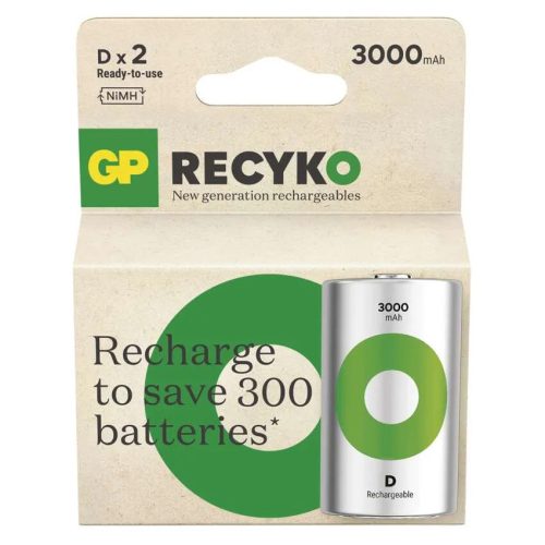 GP ReCyko B2543 3000mAh NiMH D/HR20 góliát akkumulátor  (2db/bliszter)