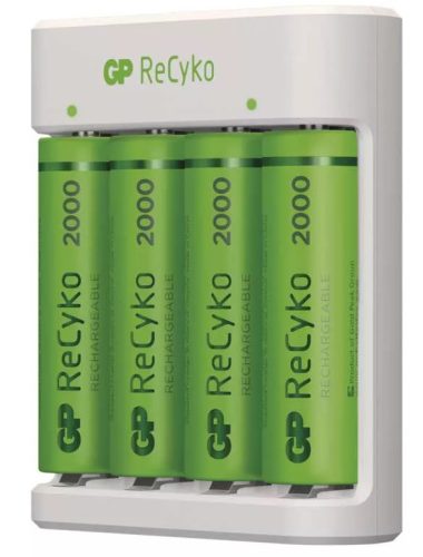 GP ReCyko B51414 akkumulátor töltő (Eco E411) + 4 db AA ReCyko 2000mAh akkumulátor
