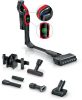 Bosch BCS1041PET Unlimited 10 ProAnimal vezeték nélküli álló porszívó, 18V, 4Ah, 6sebesség, 0.4literes tartály, 80dB, piros