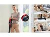Bosch BCS1041PET Unlimited 10 ProAnimal vezeték nélküli álló porszívó, 18V, 4Ah, 6sebesség, 0.4literes tartály, 80dB, piros