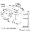 Bosch BFL554MB0 beépíthető mikrohullámú sütő, 900 W, 25 liter, fekete