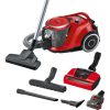 Bosch BGS41PET1 Serie 6 ProAnimal porzsák nélküli porszívó, 750Watt, 2.4literes portartály, 72dB, piros