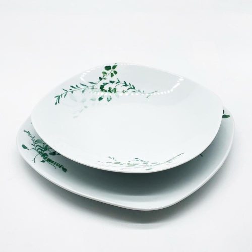 Berlinger Haus BH-10200 Artist Pieces porcelán étkészlet, 18 részes, zöld virágos