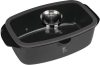Berlinger Haus BH/8771 Antracit Collection pecsenyesütő, üveg fedővel, 32 x 21 x 10.6 cm, 6l, aroma gomb