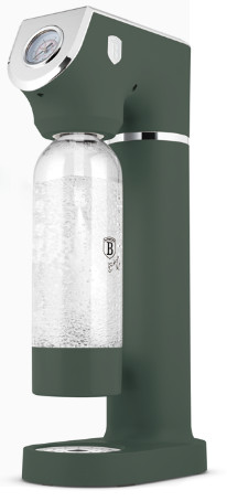 Berlinger Haus BH/9785 Matte Green Collection szódagép, 2 palackkal, barométer, univerzális CO2 patron (nem tartozék)