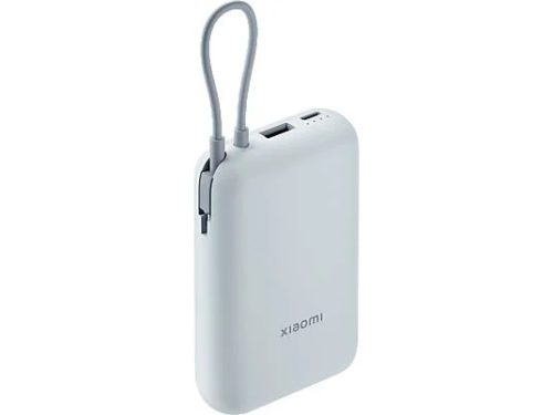Xiaomi Power Bank külső akkumulátor, 10000mAh, 22.5Watt, integrált kábel, világoskék(BHR9073GL)