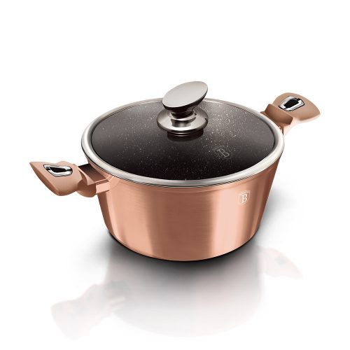 Berlinger Haus BH-1514N Rose Gold Edition lábas fedővel, 20 x10.4cm, 2,5l, indukciós, márvány bevonat