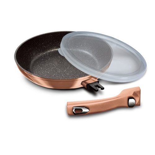 Berlinger Haus BH/1948 Rose Gold Edition serpenyő levehető nyéllel, 24 x4.8cm, 1.7liter, indukciós, márvány bevonat