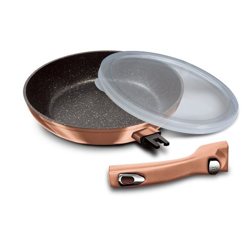 Berlinger Haus BH/1949 Rose Gold Edition serpenyő levehető nyéllel, 28 x5.2cm, 2.4liter, indukciós, márvány bevonat