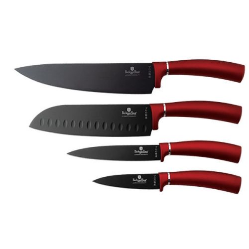 Berlinger Haus BH-2887 Burgundy Edition késkészlet, 4 részes, rozsdamentes, tapadásmentes bevonat