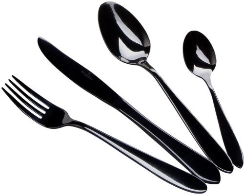 Berlinger Haus BH/3077 Black Edition evőeszköz készlet, 24 részes, fényes fekete
