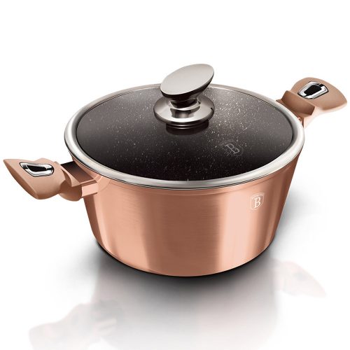 Berlinger Haus BH-6194 Rose Gold Edition lábas fedővel, 30 x13.5cm, 8l,indukciós, márvány bevonat