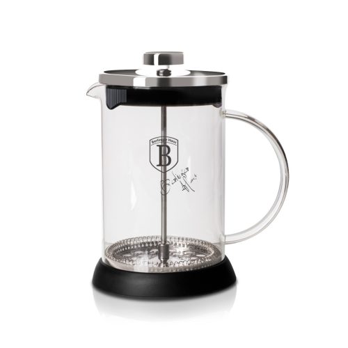 Berlinger Haus BH/6302 Black Silver Collection dugattyús kávé- és teafőző, 600ml, inox, üveg