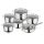 Berlinger Haus BH/6661 Silver Jewellery Collection edény készlet fedővel, 12 részes, indukciós, rozsdamentes acél