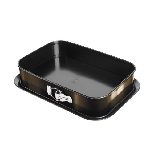 Berlinger Haus BH/6809A Shiny Black Edition tortaforma, szögletes alakú, 39 x27 x7.5 cm, csatos, titán bevonat