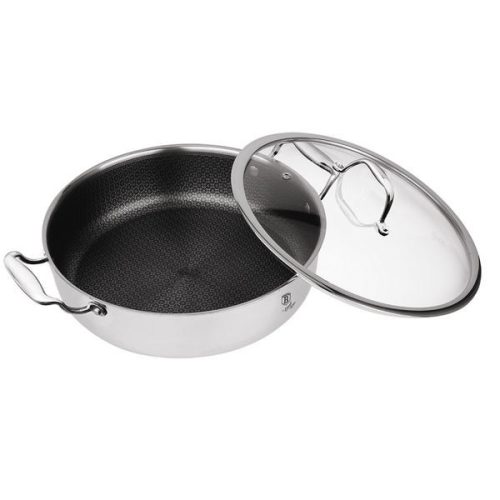 Berlinger Haus BH-8515/BH-7447 Eternal Collectino alacsony lábas fedővel, 28 x7.5cm, 3.8l, indukciós, rozsdamentes acél
