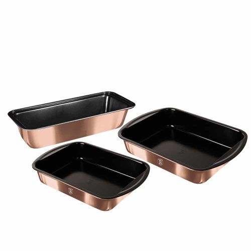 Berlinger Haus BH/7630 Rose Gold Edition sütőforma készlet, 3részes, titán bevonat
