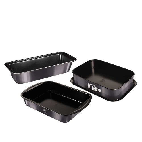 Berlinger Haus BH/7634 Carbon Pro Edition sütőforma készlet, 3részes, titán bevonat