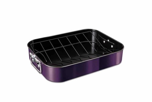Berlinger Haus BH/7848 Purple Eclipse Collection tepsi kiemelőráccsal, 41x32x7,7 cm, titán bevonat
