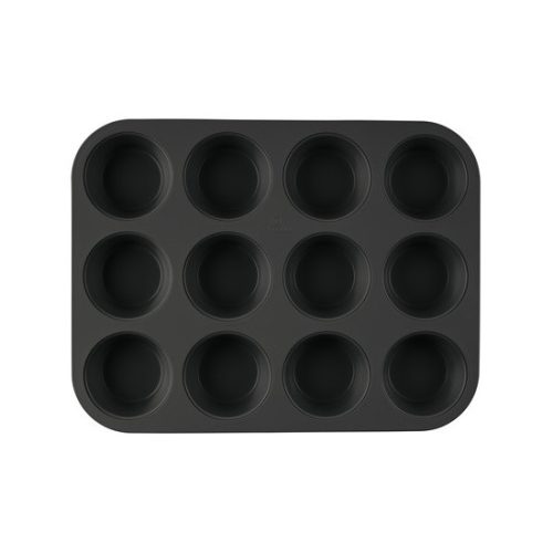 Berlinger Haus BH/7950 Matte Black Collection muffin sütőforma, 12 csészés, titán bevonat