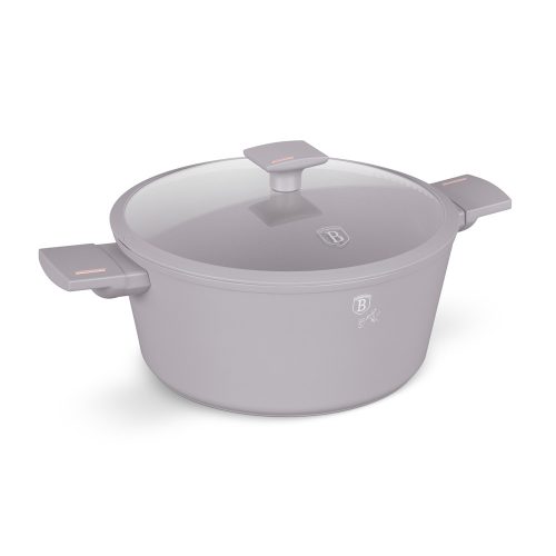 Berlinger Haus BH-8102 Taupe lábos+üvegfedő, 28x12,4cm, 6,1l, indukciós