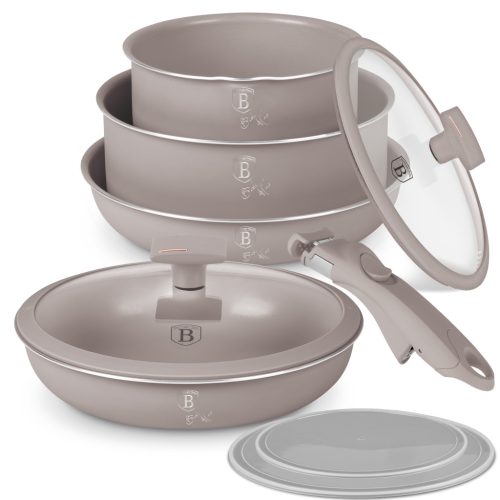 Berlinger Haus BH-8255 Taupe edénykészlet, 9 db részes, indukciós
