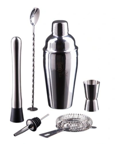 Berlinger Haus BH-8546 Black Sivler Collection bartender szett, 6 db-os