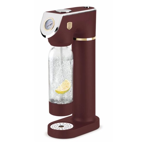 Berlinger Haus BH/8555 Leonardo Collection szódagép, 2 palackkal, barométer, univerzális CO2 patron (nem tartozék), bordó