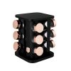Berlinger Haus BH/8559 Black Rose Collection fűszertartó készlet, 18.5 x18.5 x21.5cm, 13 részes