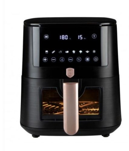 Berlinger Haus BH/9604 Black Rose Collection forrólevegős sütő, 8liter, 1650Watt, 40-200°C, fekete- rózsaarany
