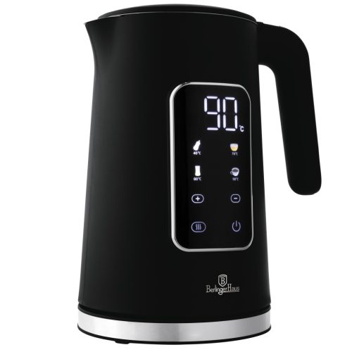 Berlinger Haus BH/9675 Matte Black Collection vízforraló, 2200Watt, 1.7 l, digitális hőfok kijelző, melegen tartás funkció