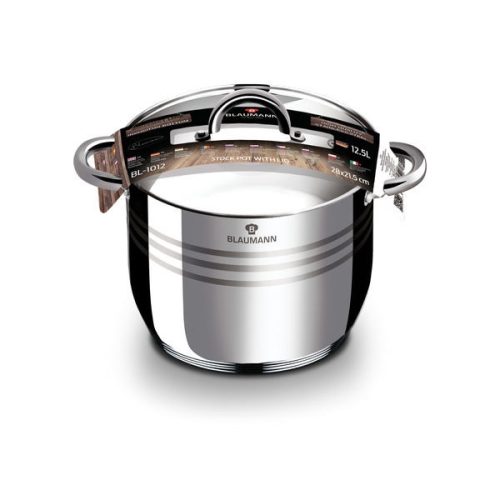Blaumann BL-1012A Gourmet Line magas lábas fedővel, 28 x21.5 cm, 12.5l, indukciós, rozsdamentes acél