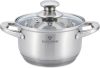 Blaumann BL-3457 Satin Gourmet Line magas lábas fedővel, 22 x 13 cm, 4,3 l, indukciós, rozsdamentes acél