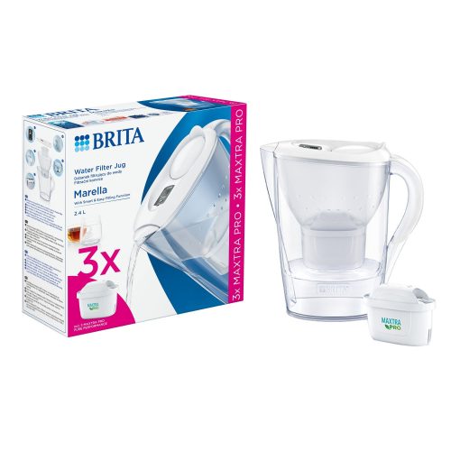 Brita BR1052791 Marella vízszűrő kancsó, fehér, 3 db Maxtra Pro Pure Performance szűrőbetéttel