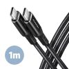 Axagon BUCM-CM10AB USB-C - USB-C kábel, 60W, 1 méter, fekete