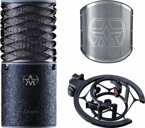 Aston Origin Black Bundle mikrofon, pop filter, shock mount csomag