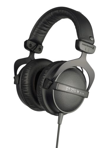 Beyerdynamic DT 770 M 80Ohm vezetékes fejhallgató, dobos és FOH monitor, zárt, 105dB, fekete (BD 472786)